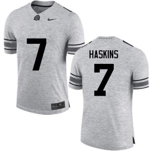NCAA Ohio State Buckeyes Men's #7 Dwayne Haskins Gray Nike Football College Jersey XOF7345DK